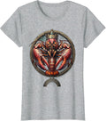 Mardi Gras Crawfish Carnival Crown and Beads T-Shirt - Heather Grey