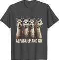 Men's Alpaca Up And Go Funny Alpaca Novelty Humor Animal Lover T-Shirt - Dark Heather Grey
