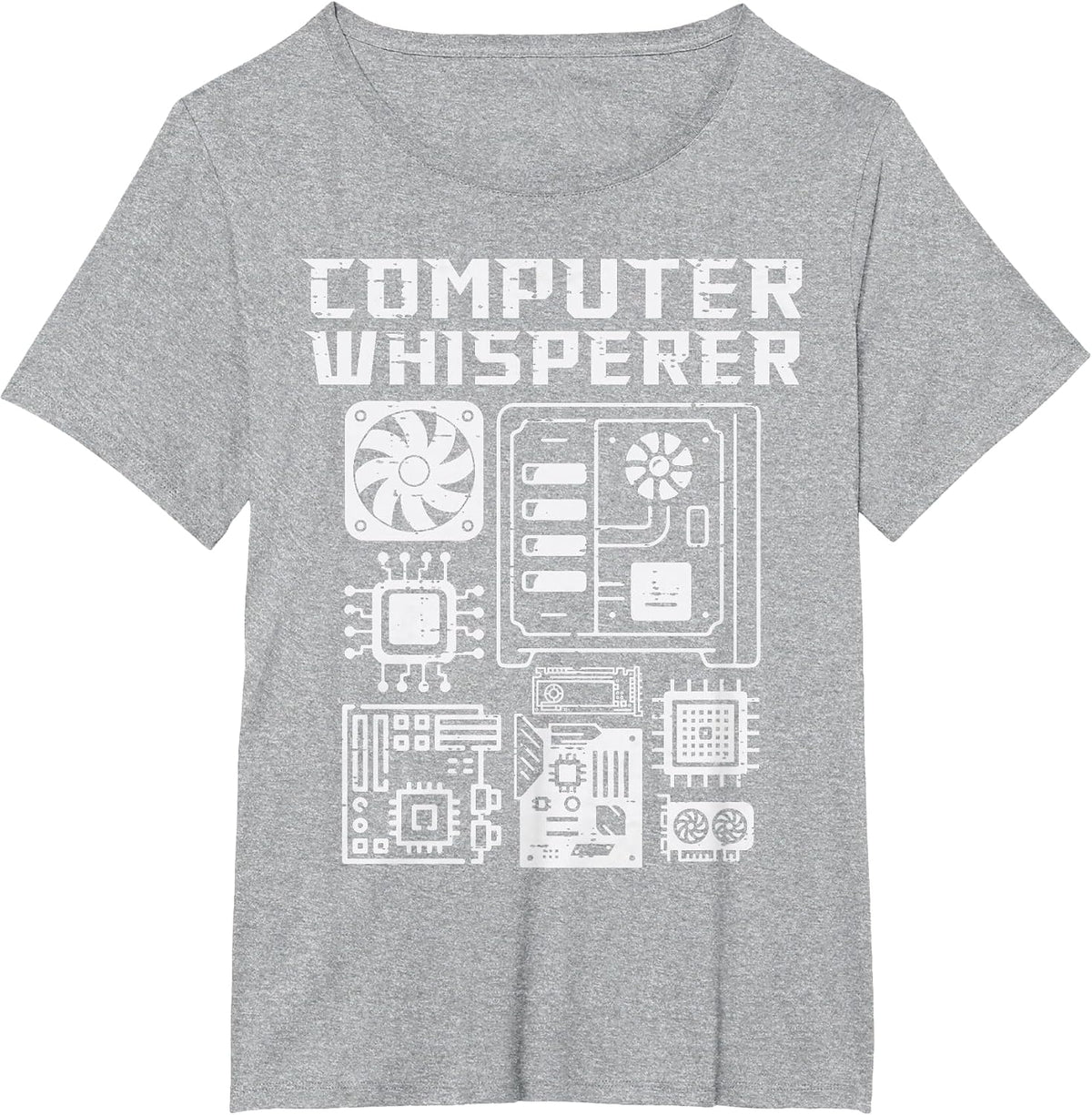 Computer Whisperer System Administrator Sysadmin Men Women T-Shirt - Heather Grey
