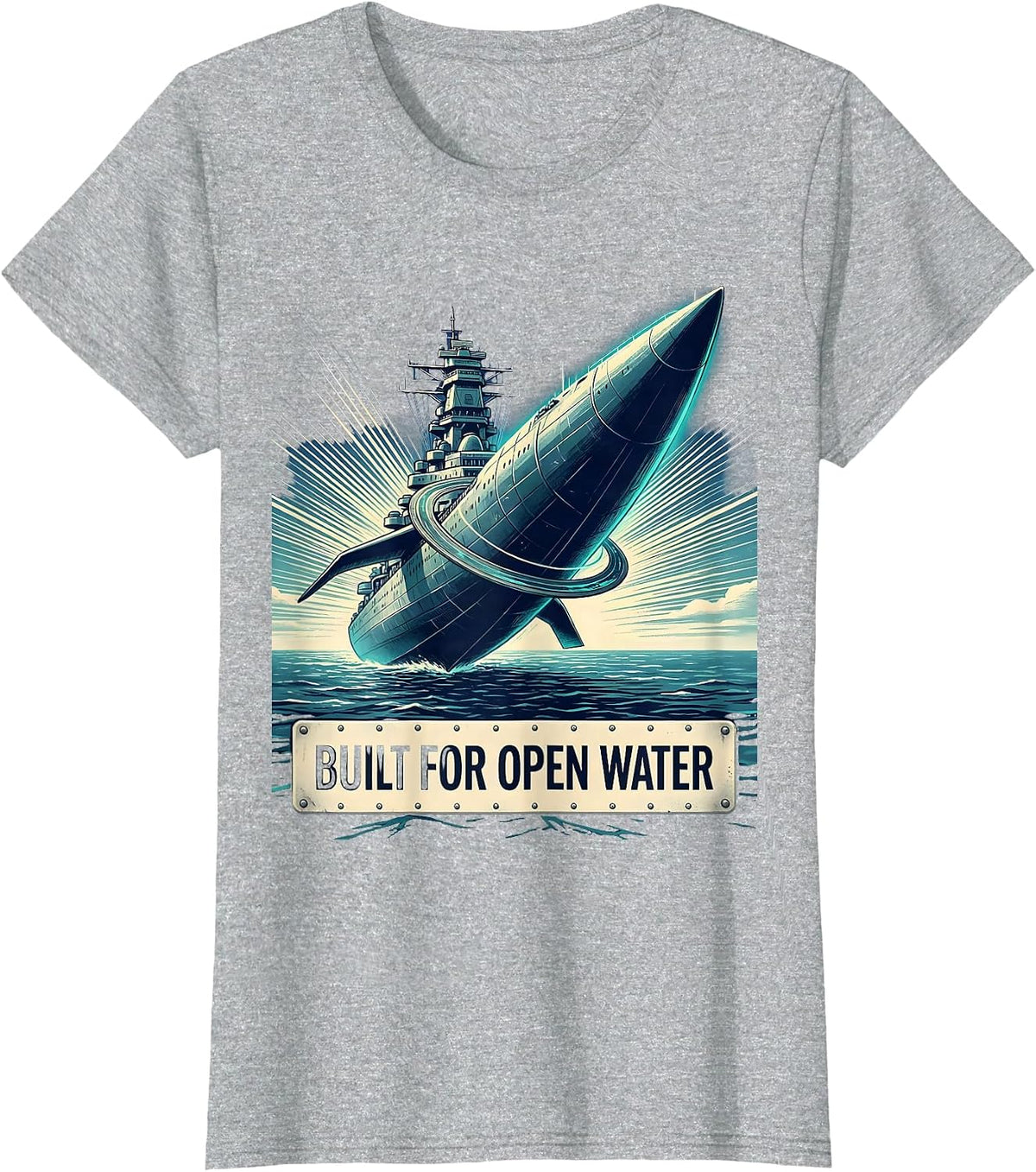 Built for Open Water Sailor Design T-Shirt - Heather Grey