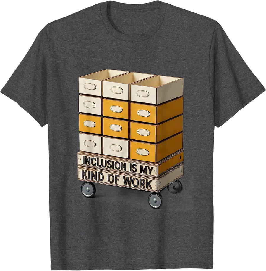 Men's Inclusion Is My Kind Of Work Inspirational Special Education T-Shirt - Dark Heather Grey