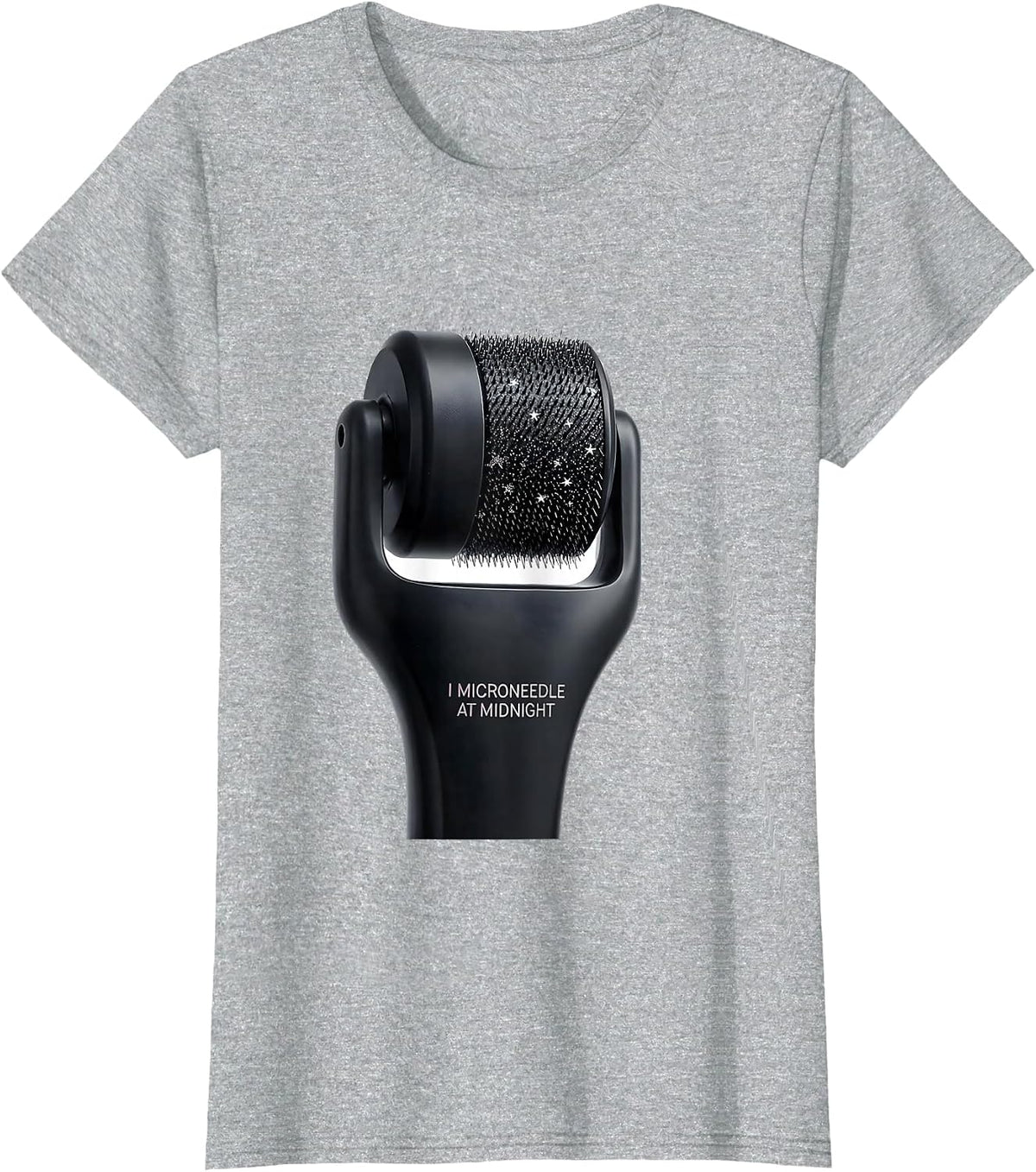 Women's I Microneedle At Midnight Funny Dermatology Halloween T-Shirt - Heather Grey