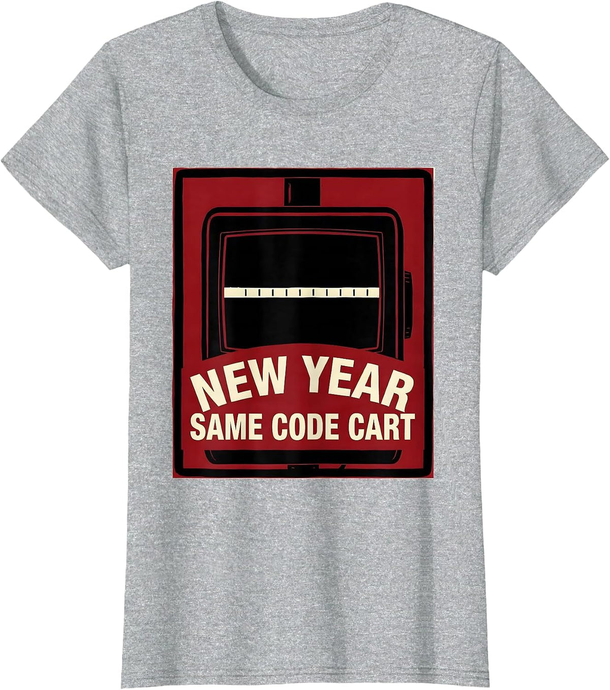 New Year, Same Code Cart Funny Nurse New Years Eve Party T-Shirt - Heather Grey