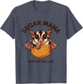Sugar Mama Officially Funny Sugar Glider Pet Lover Humor T-Shirt - Heather Blue