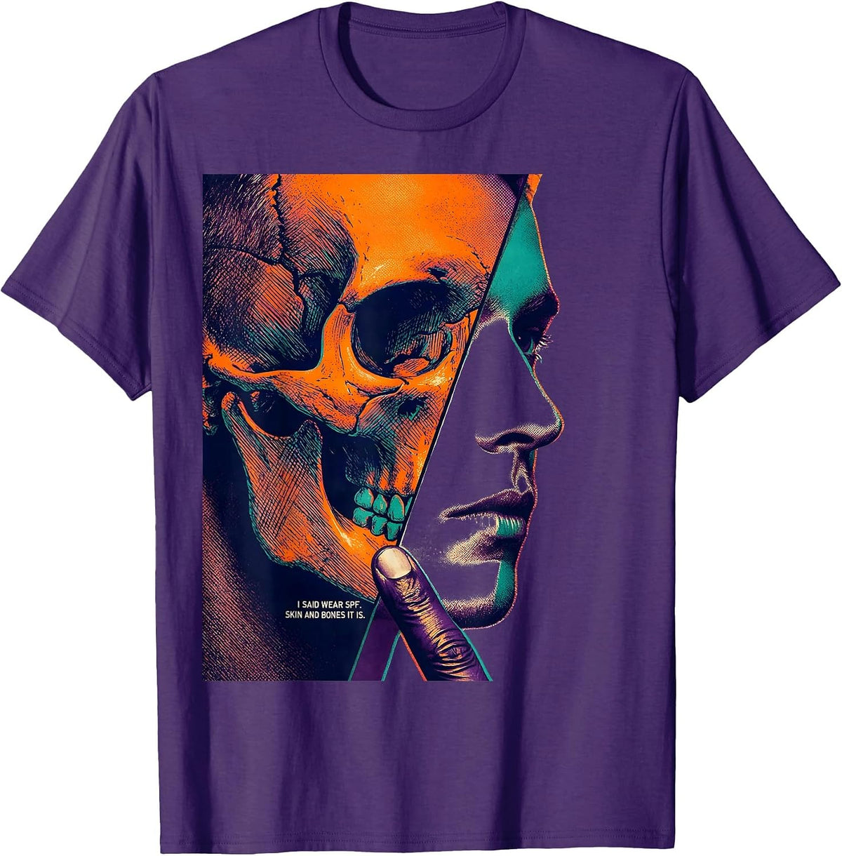 Men's I Said Wear SPF Skin And Bones It Is Esthetician Skincare T-Shirt - Purple
