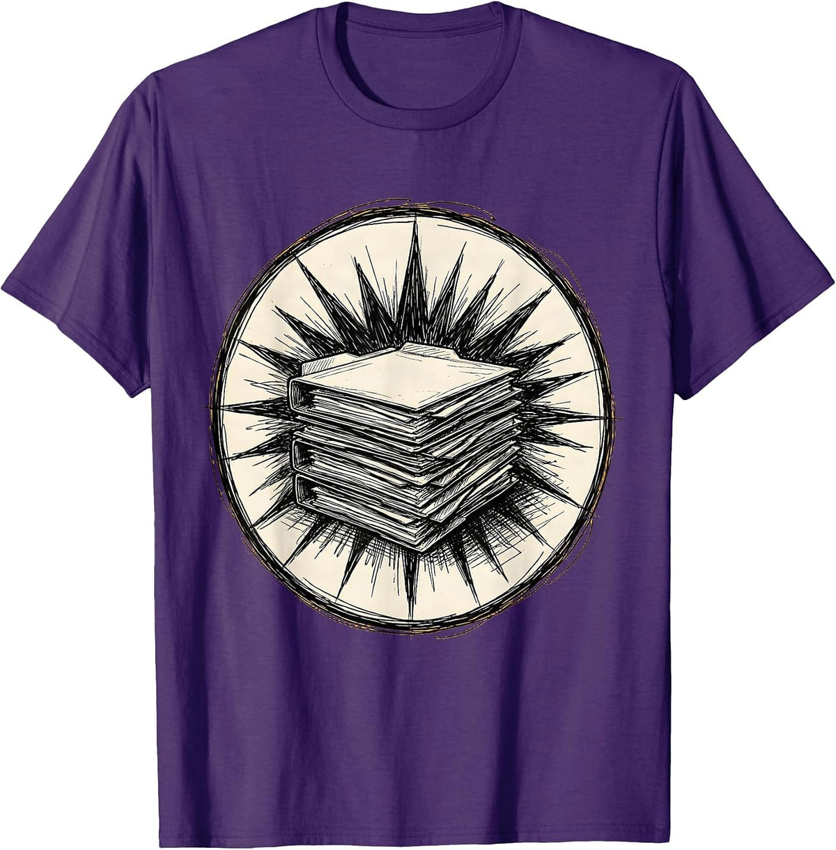 SPED Teacher IEP Folders Star Burst Graphic T-Shirt - Purple