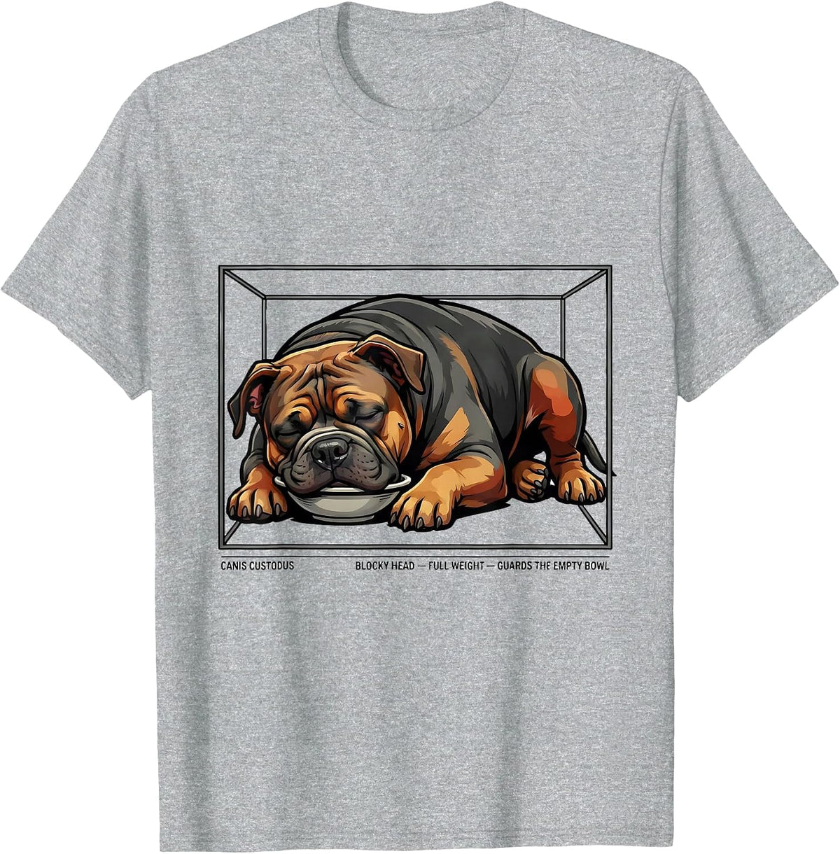 Men's Canis Custodus Pitbull Dog Mom Humor T-Shirt - Heather Grey