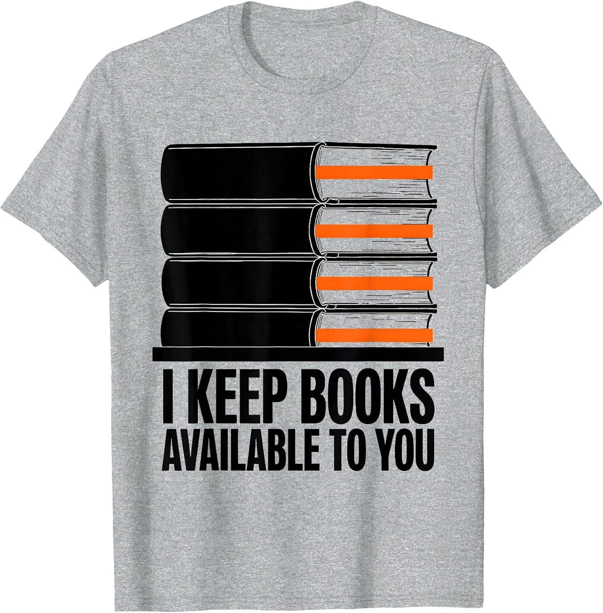 Men's I Keep Books Available To You Brutalist Graphic Banned Books T-Shirt - Heather Grey