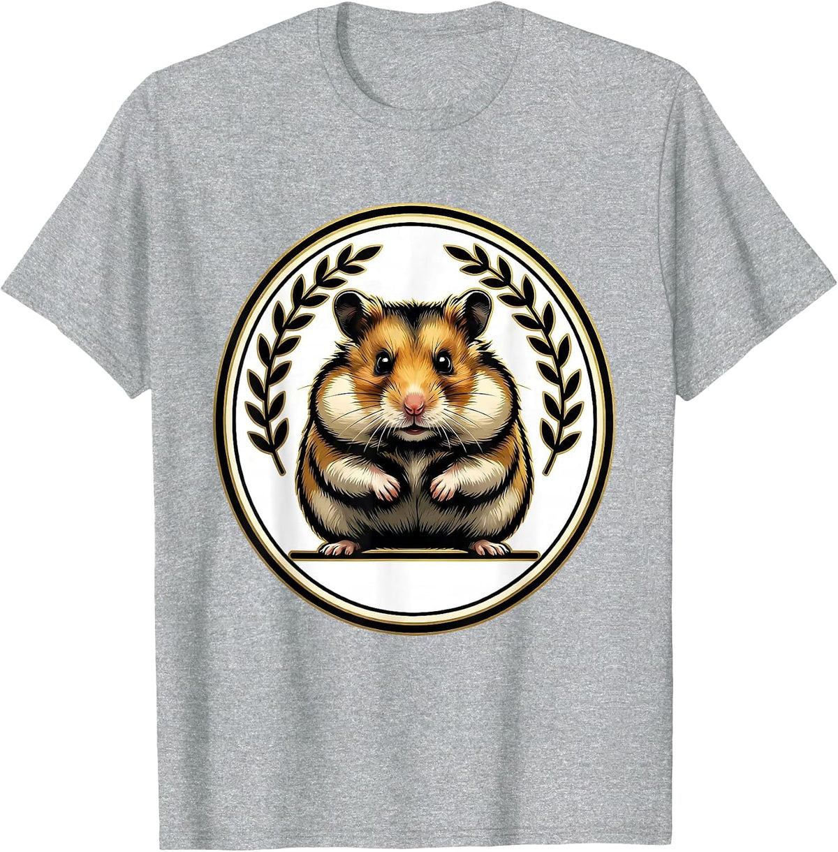 Men's Hamster Cheeks Sign Painter Showcard Funny Small Animal T-Shirt - Heather Grey