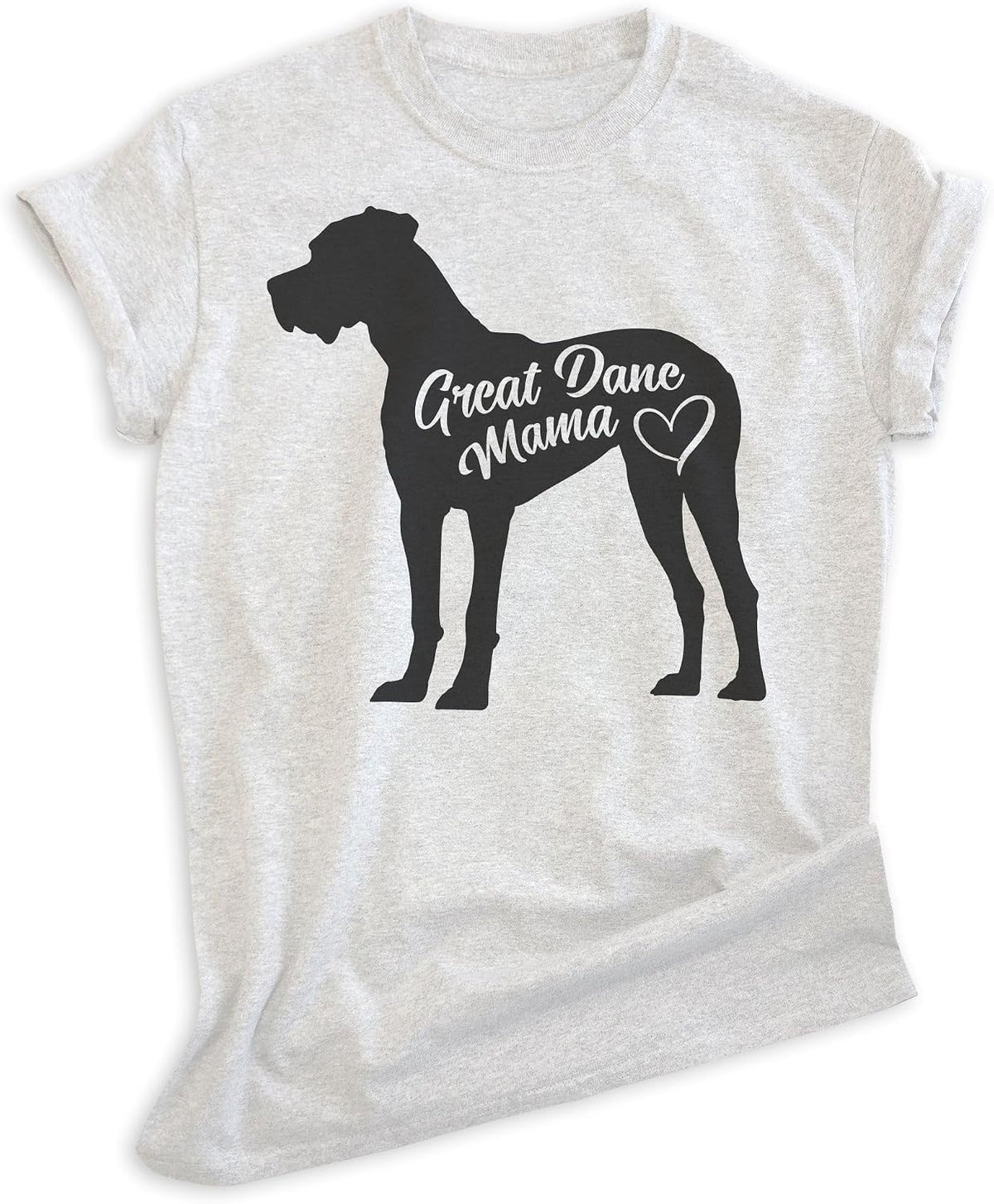 EVERTREE CLOTHING Great Dane Mama T-Shirt, Unisex Women's Shirt, Great Dane Owner, Best Dog Mama Gift - Heather Ash