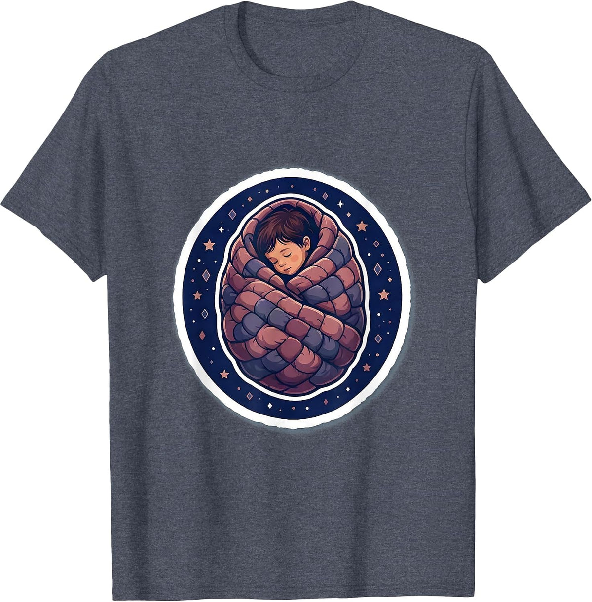 Autism Weighted Blanket Cocoon Child Graphic T-Shirt - Heather Blue