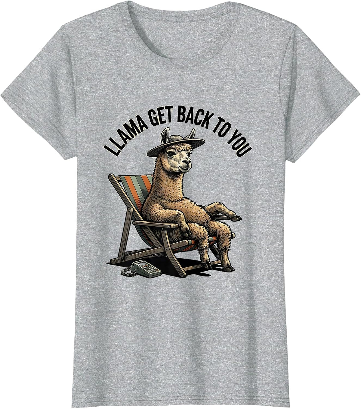 Women's Llama Get Back To You Funny Alpaca Animal Lover Gift T-Shirt - Heather Grey