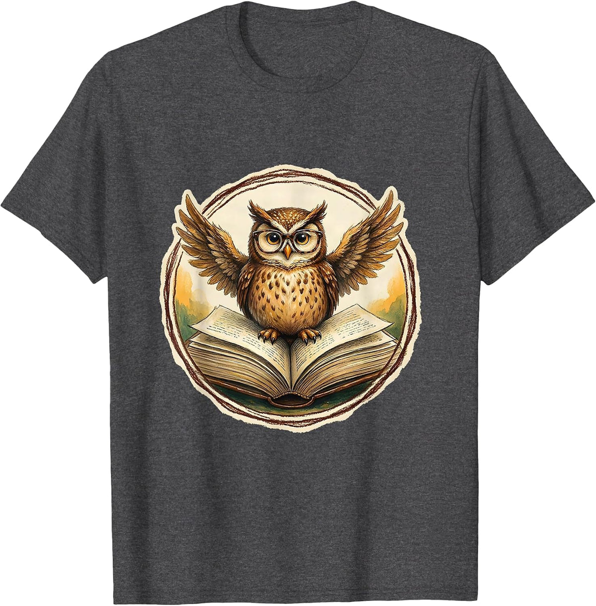 Men's Happy To See Your Face Owl Teacher Gift T-Shirt - Dark Heather Grey