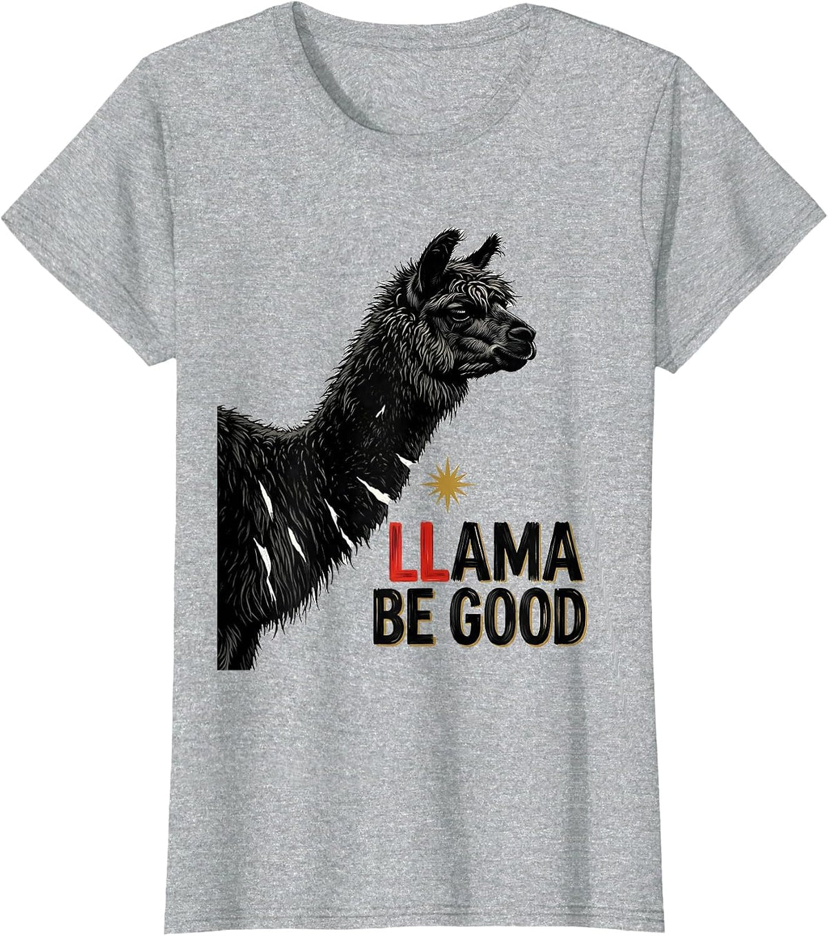 Llama Be Good Funny Alpaca Yoga Paramedic Gift T-Shirt - Heather Grey