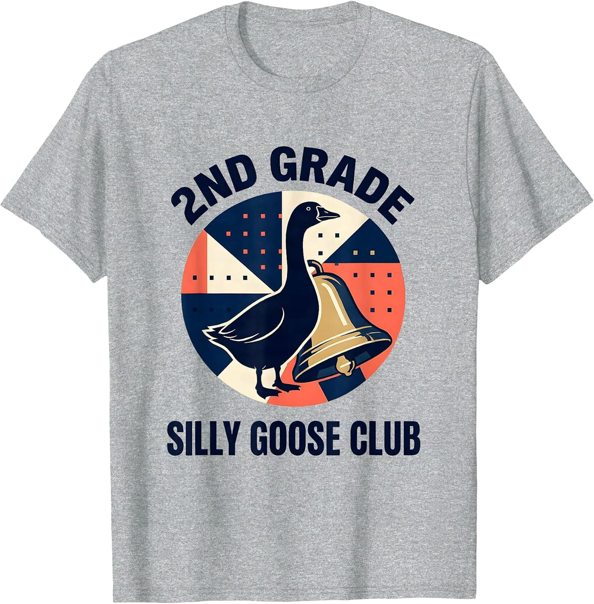 Men's 2nd Grade Silly Goose Club Funny Teacher Back To School T-Shirt - Heather Grey