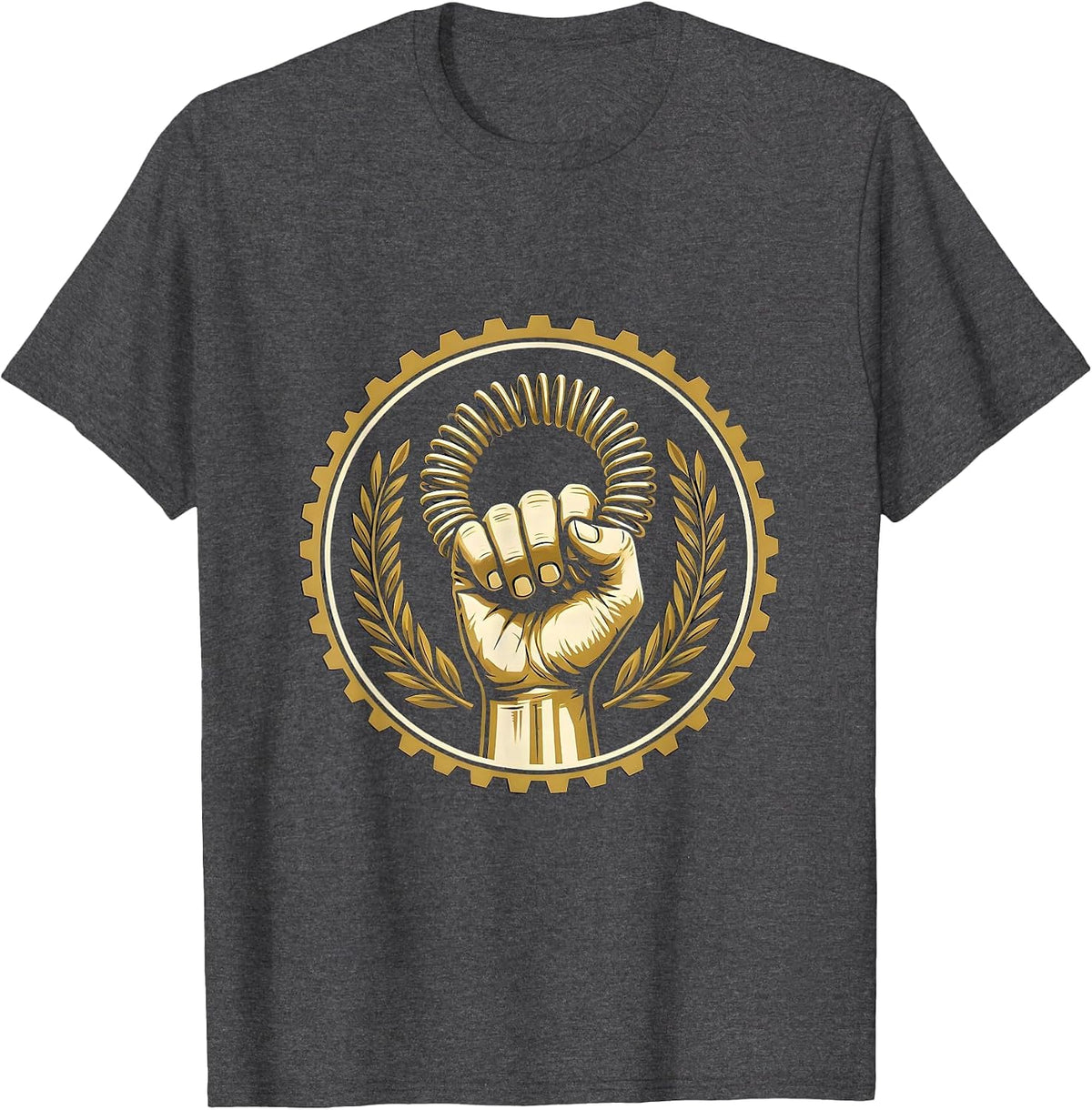Occupational Therapy Hand Exerciser Grip Illustration T-Shirt - Dark Heather Grey