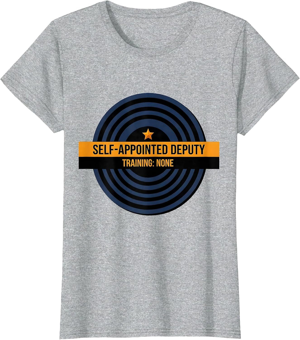 Self-Appointed Deputy, Training: None Funny Halloween Police T-Shirt - Heather Grey