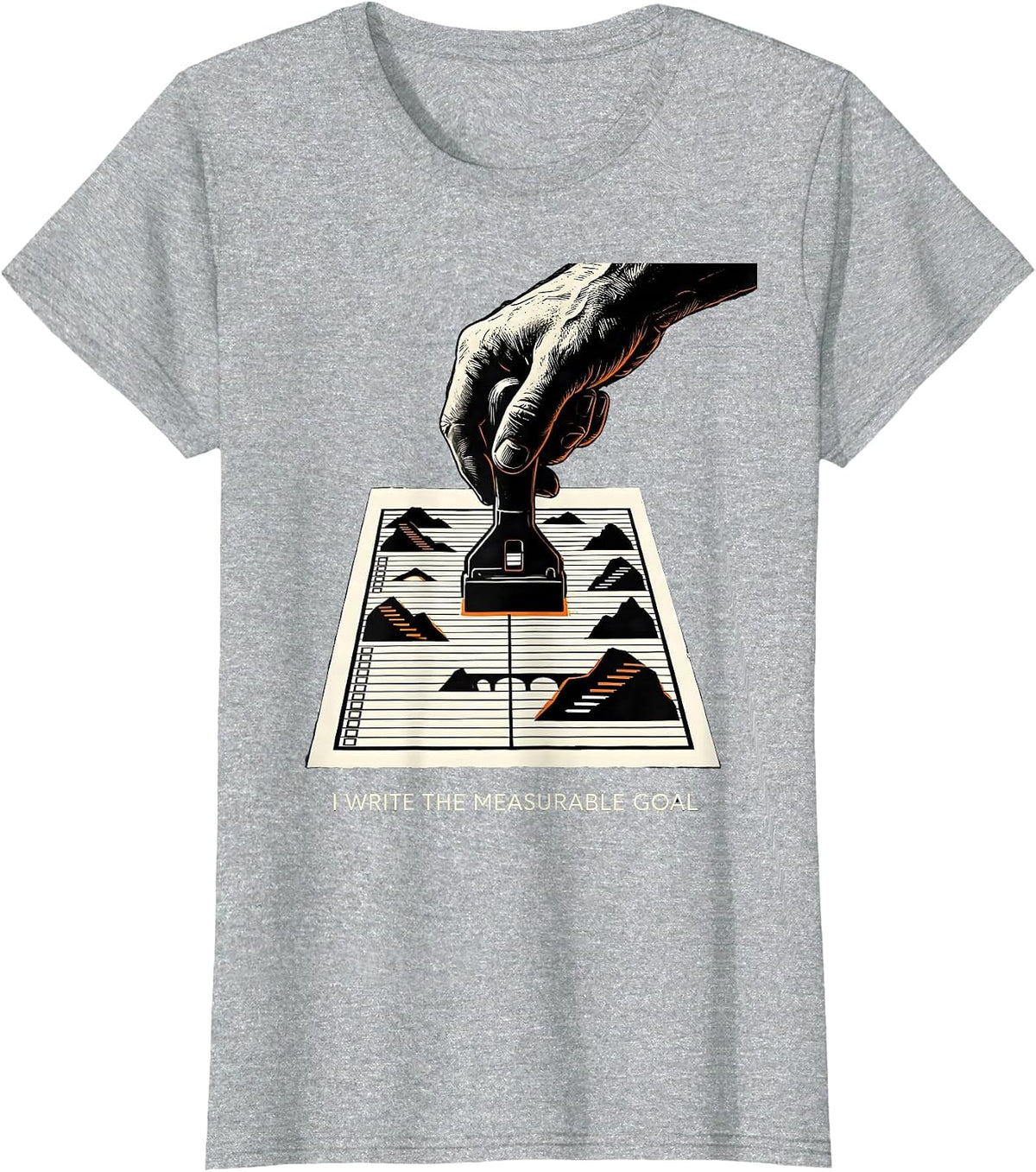 Women's I Write The Measurable Goal Funny Special Education Teacher T-Shirt - Heather Grey