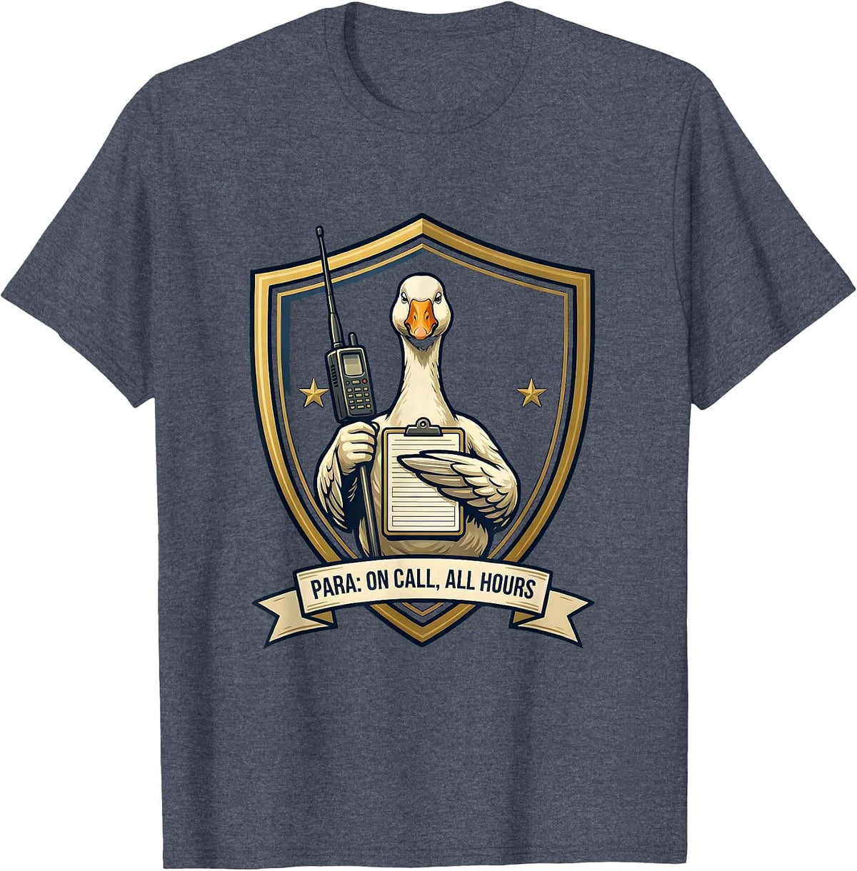 Para On Call All Hours Funny Paraprofessional SPED Teacher T-Shirt - Heather Blue
