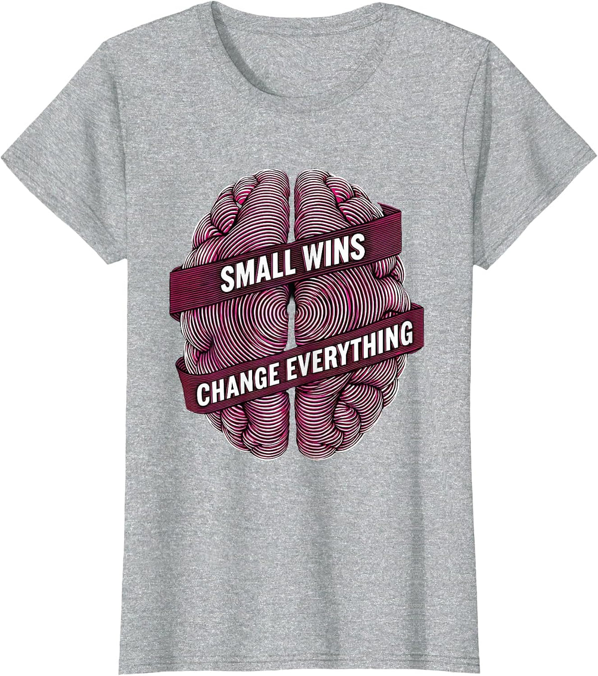 Small Wins Change Everything RBT Motivational Design T-Shirt - Heather Grey