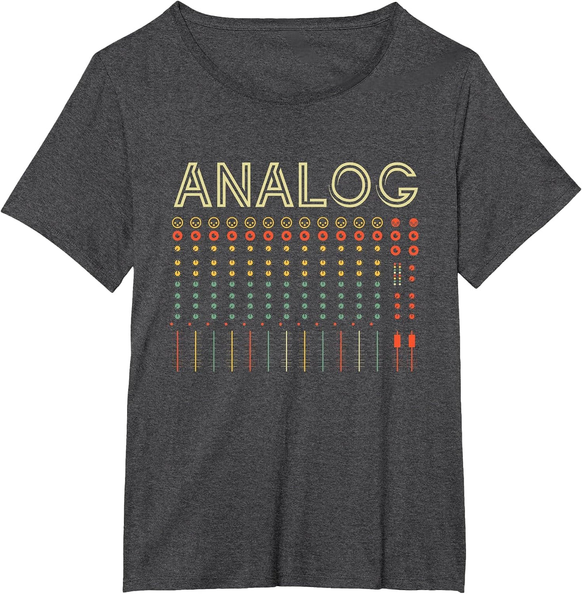 Retro Modular Synthesizer Analog Music Synth T-Shirt - Dark Heather Grey