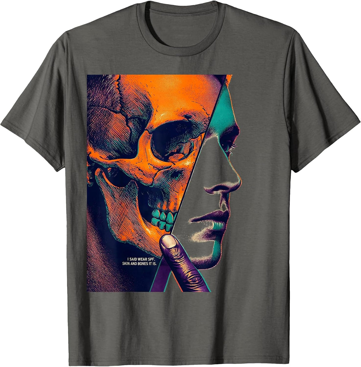 Men's I Said Wear SPF Skin And Bones It Is Esthetician Skincare T-Shirt - Asphalt Grey