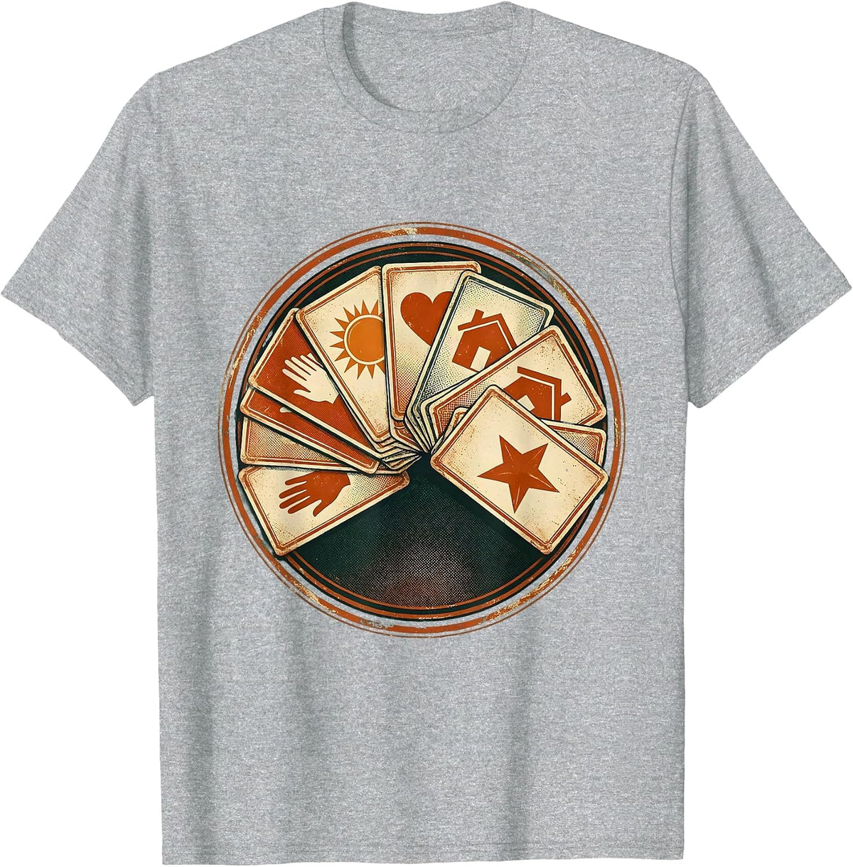 Men's Colorful Communication Symbol Cards SPED Teacher T-Shirt - Heather Grey