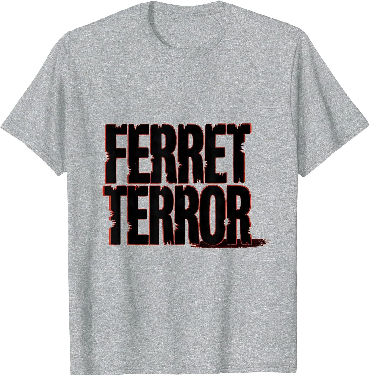 Men's Ferret Terror Funny Ferret Lover Gift Kid T-Shirt - Heather Grey