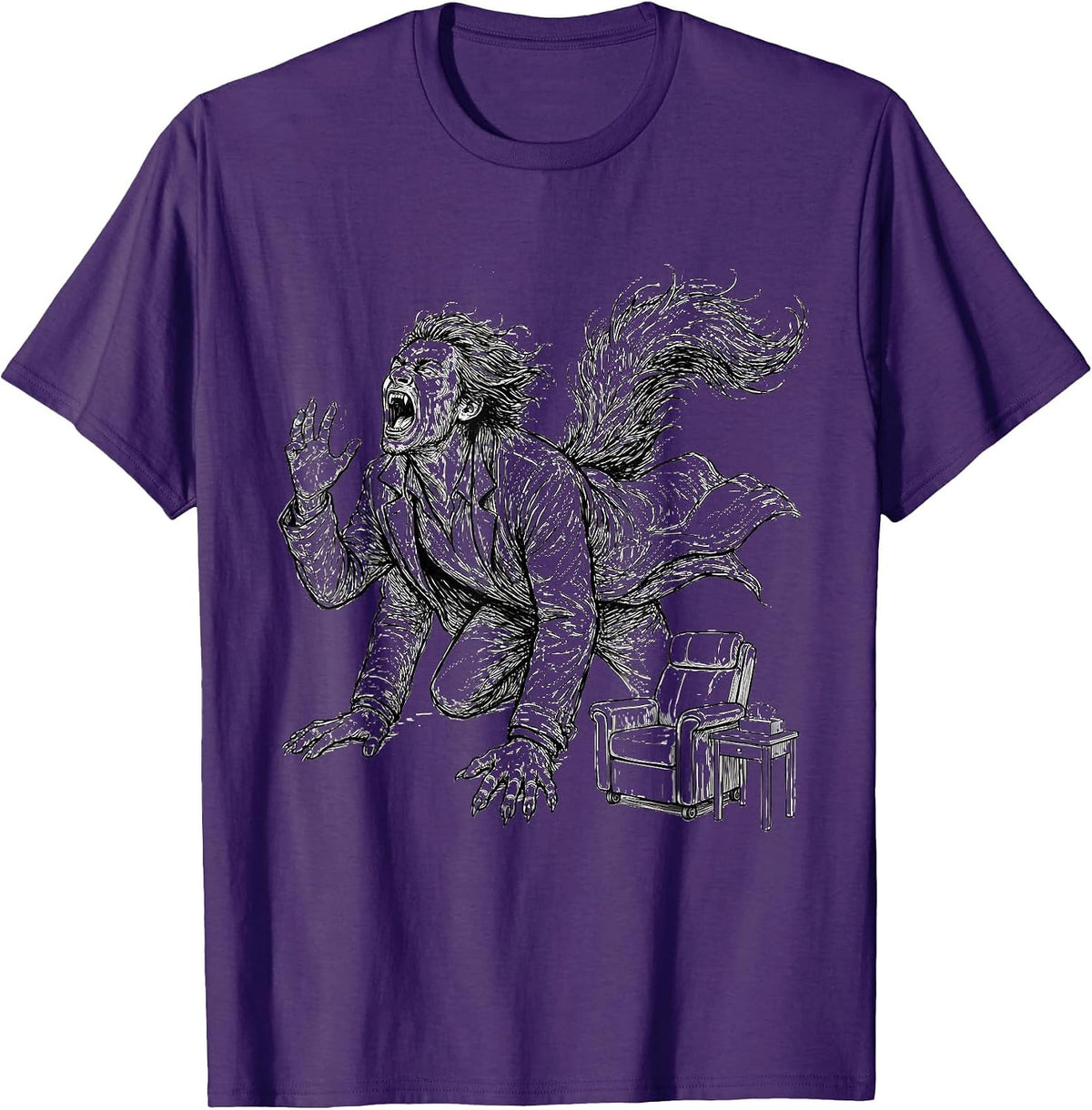 Howling Therapy Dark Humor Mental Health Counselor Gift T-Shirt - Purple