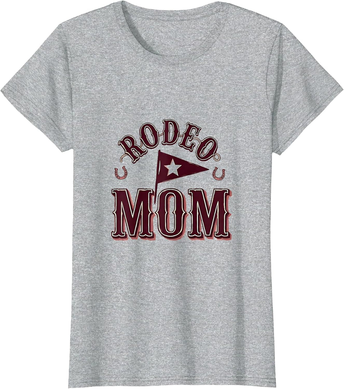 Women's Rodeo Mom Cute Sentimental Family Matching Birthday Party T-Shirt - Heather Grey