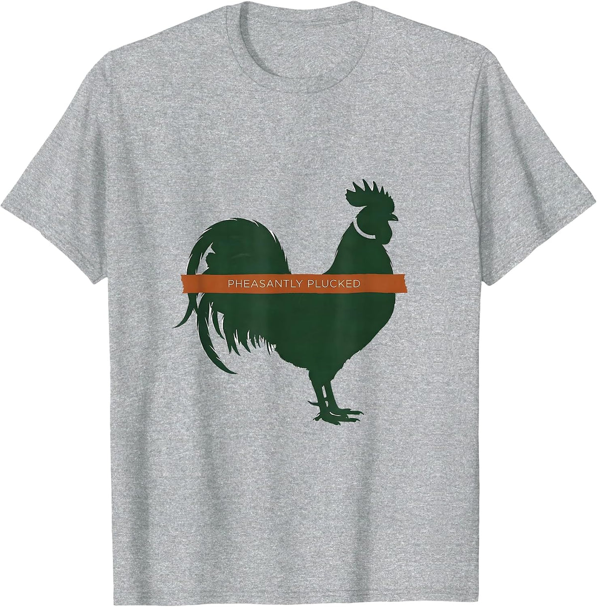Men's Pheasantly Plucked Minimalist Upland Bird Hunter Gift T-Shirt - Heather Grey