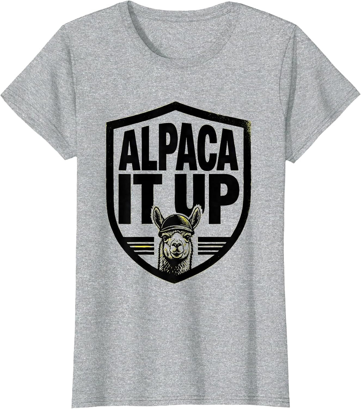 Alpaca It Up Funny Alpaca Lover Animal Humor Novelty T-Shirt - Heather Grey