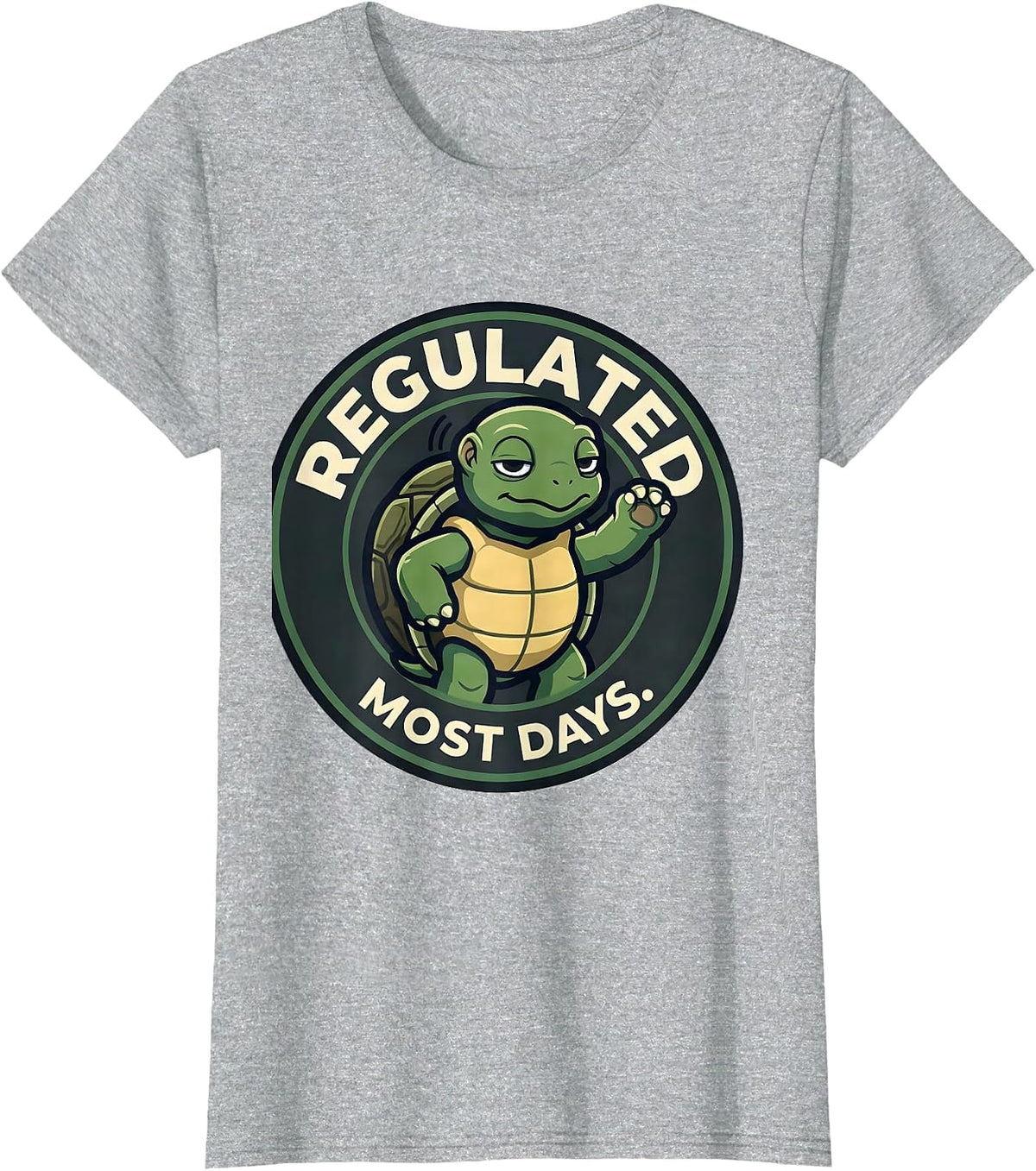 Regulated Most Days Mental Health Counselor Therapist Peer T-Shirt - Heather Grey