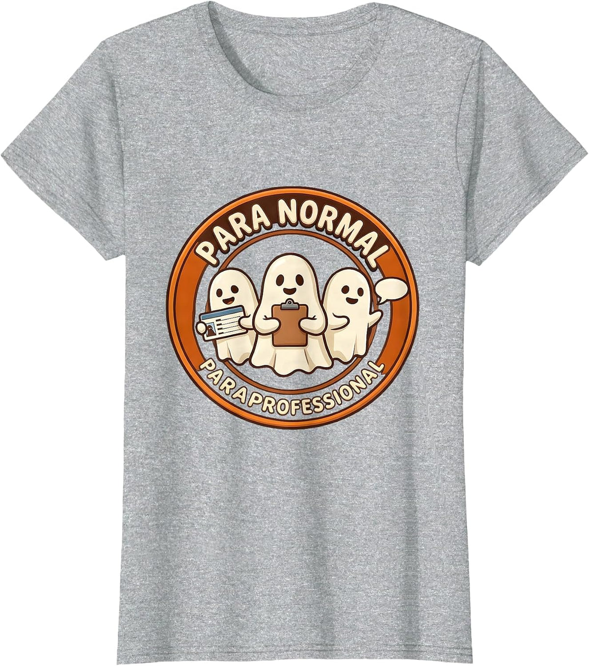Women's Para Normal Paraprofessional Ghost Sped Teacher Aide T-Shirt - Heather Grey