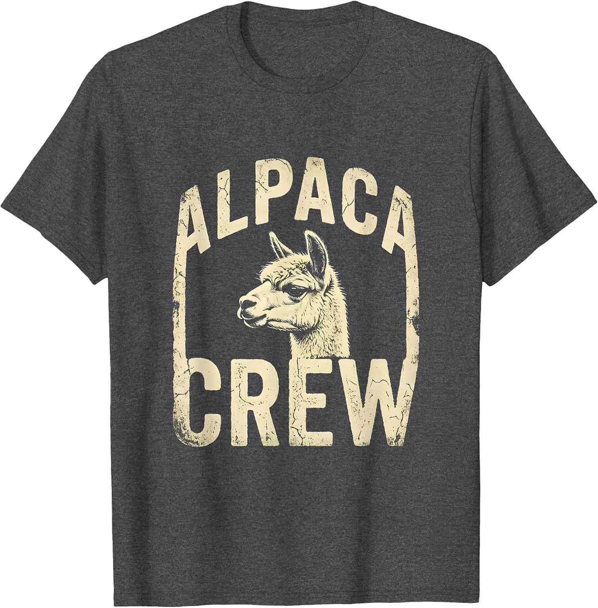 Alpaca Crew Boho Western Mono Animal Lover Gift T-Shirt - Dark Heather Grey