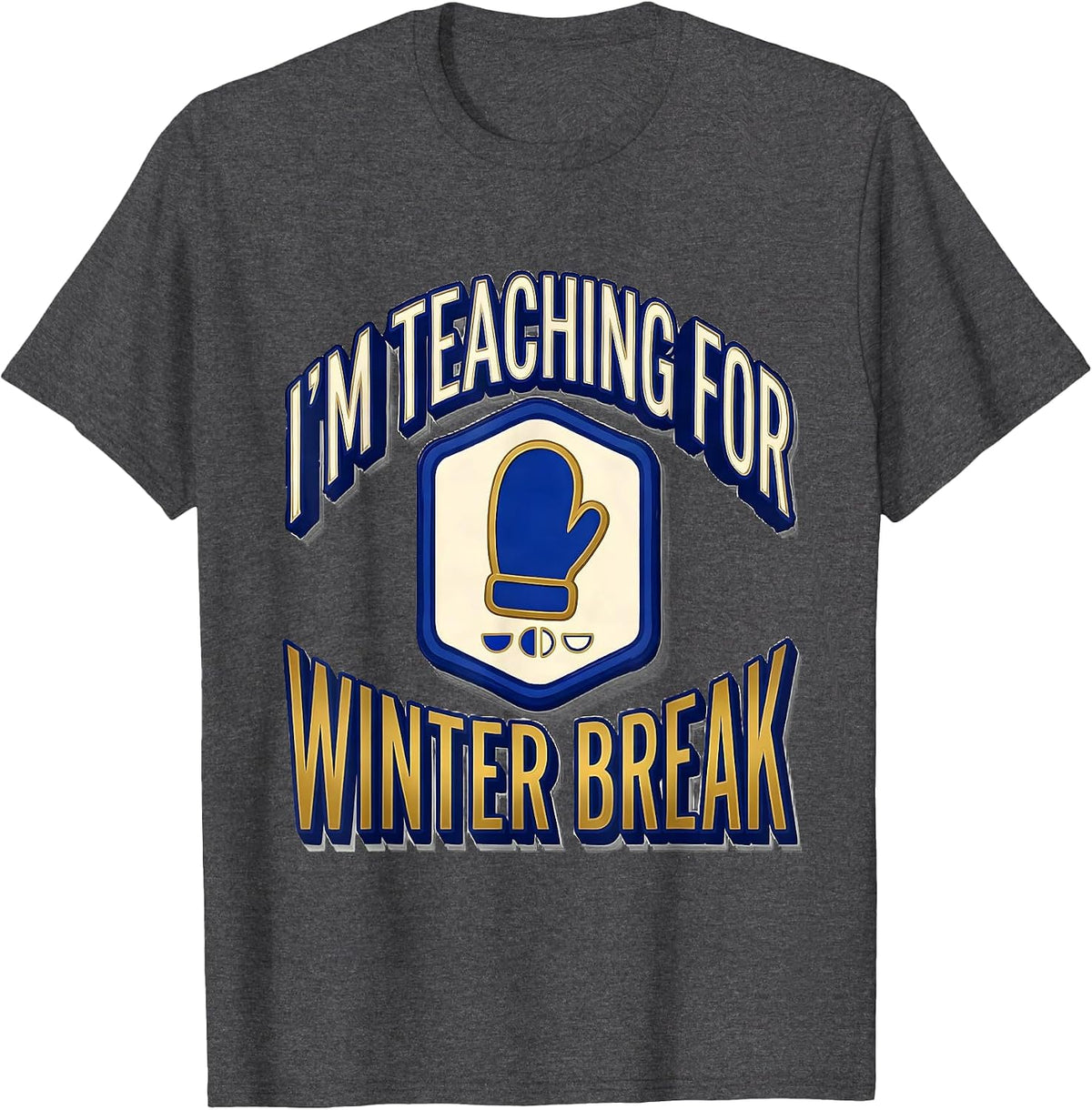 Men's I'm Teaching For Winter Break Funny Sped Teacher Countdown T-Shirt - Dark Heather Grey