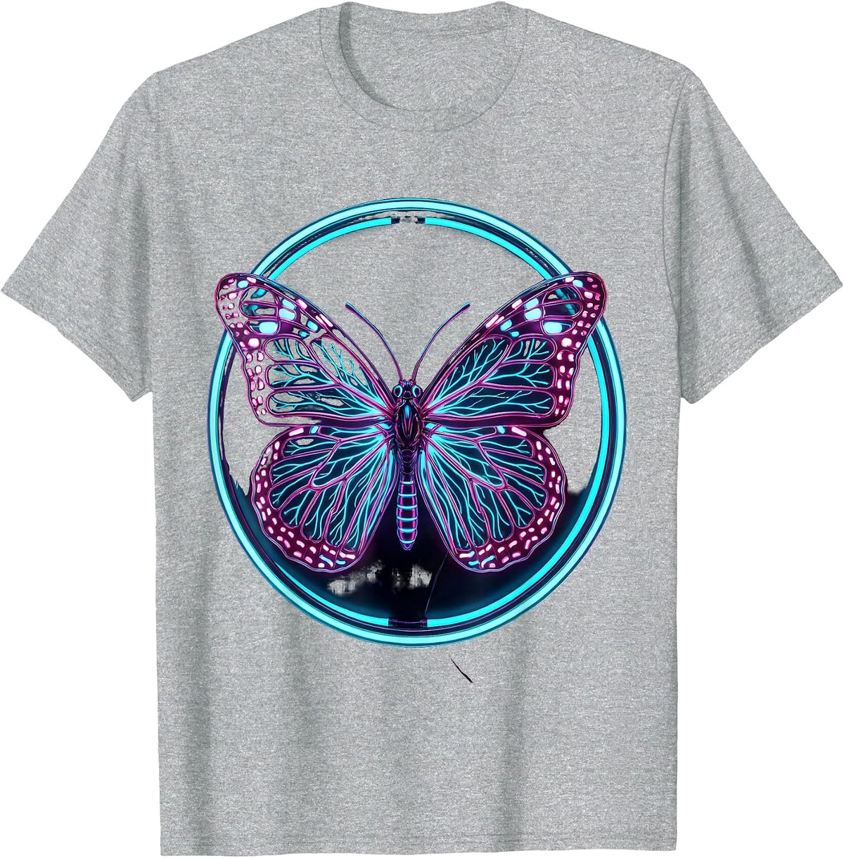 Men's Overstimulated Nervous System Butterfly Graphic T-Shirt - Heather Grey