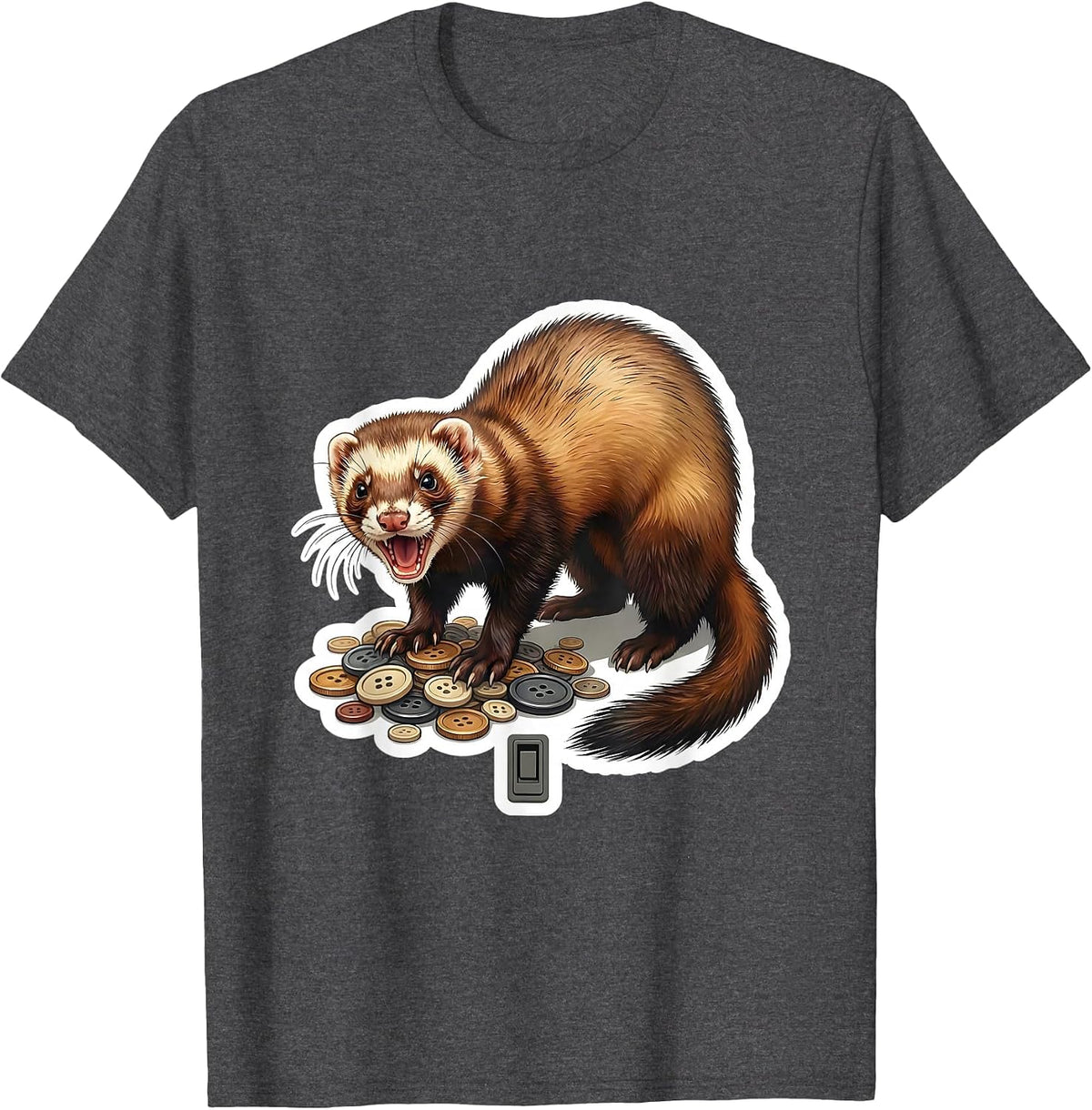 Men's Ferret Lover Gift Funny Ferret Owner Novelty T-Shirt - Dark Heather Grey