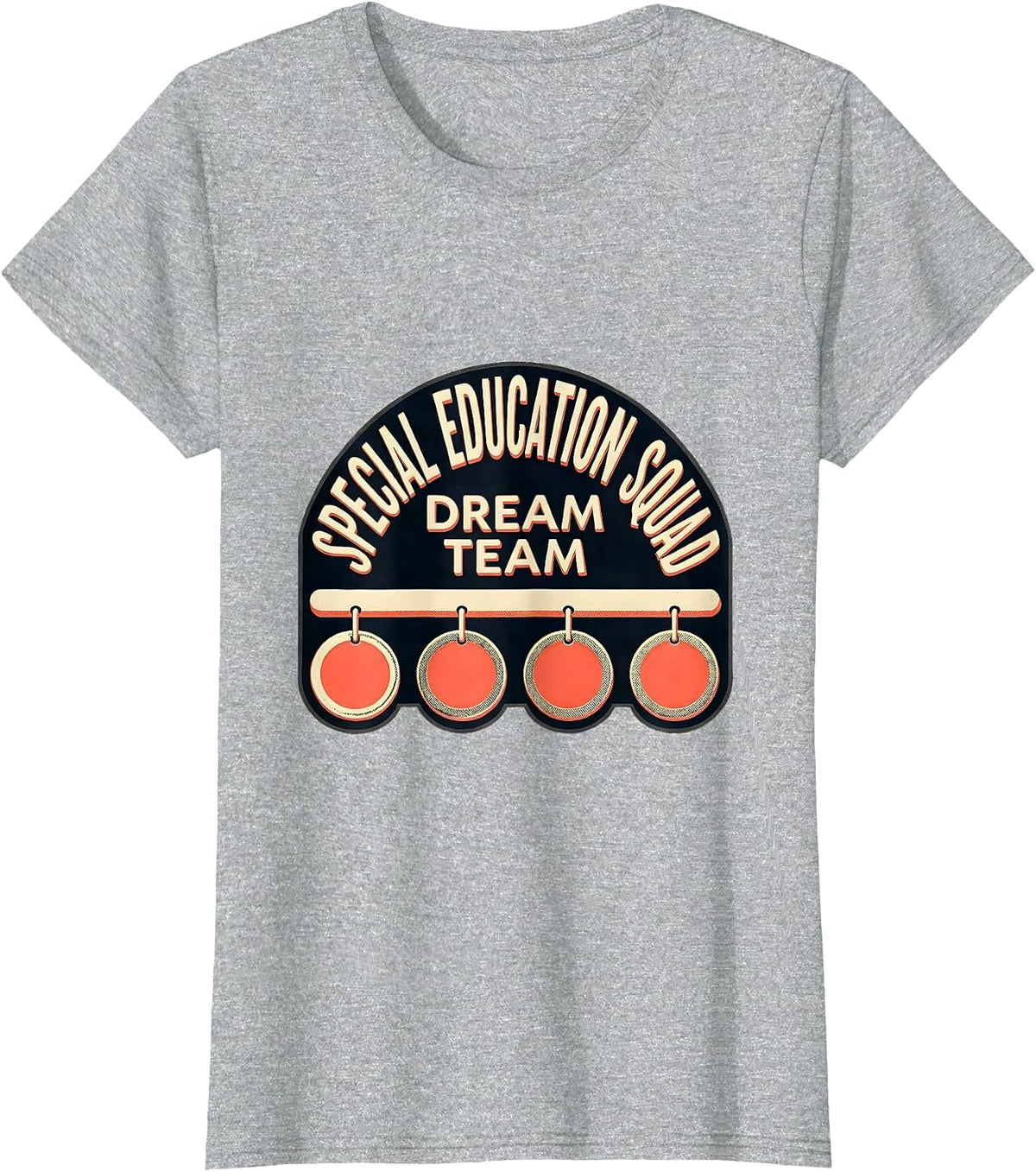 Women's Special Education Squad Dream Team Retro Teacher T-Shirt - Heather Grey