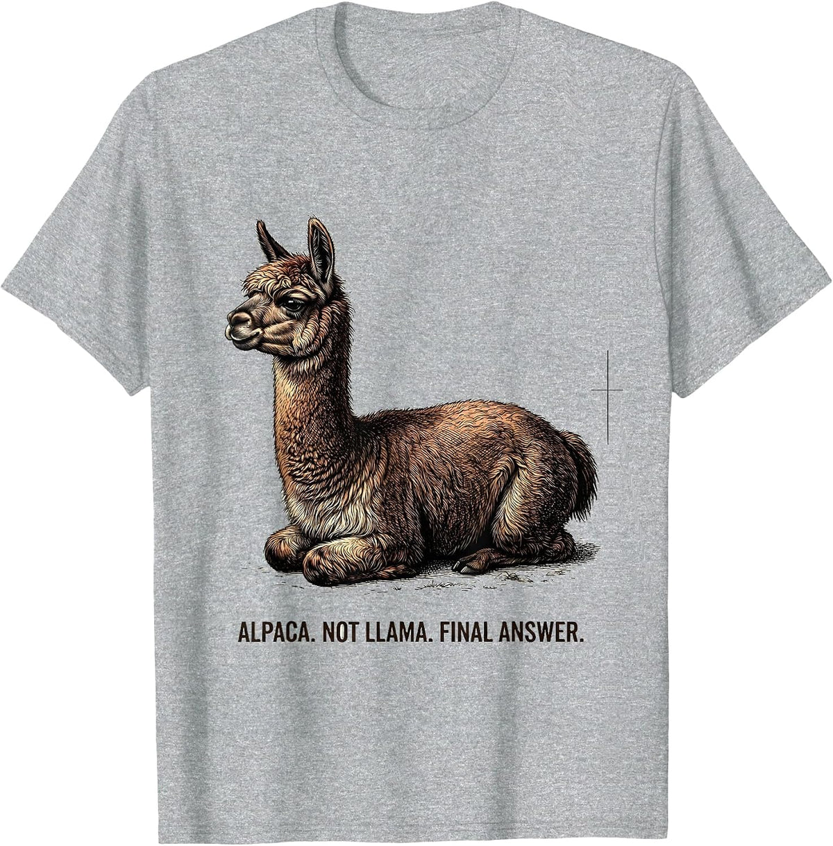 Men's Alpaca Not Llama Final Answer Funny Alpaca Lover Humor T-Shirt - Heather Grey