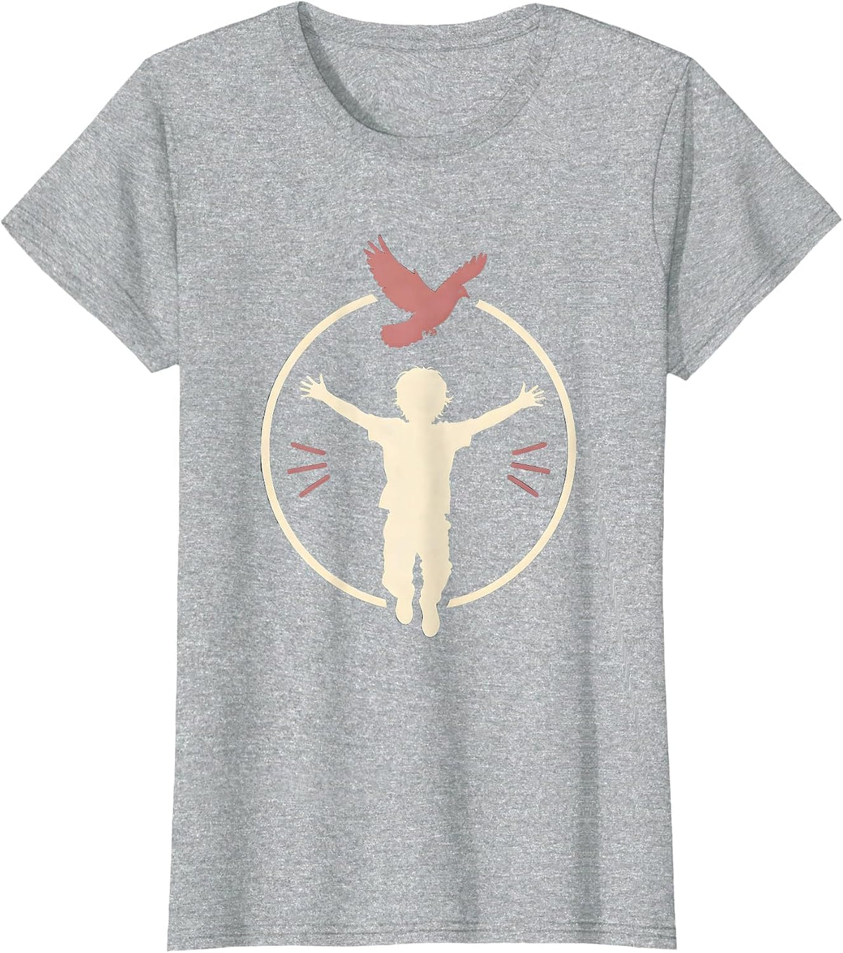 Down Syndrome Awareness Joyful Leap Illustration T-Shirt - Heather Grey