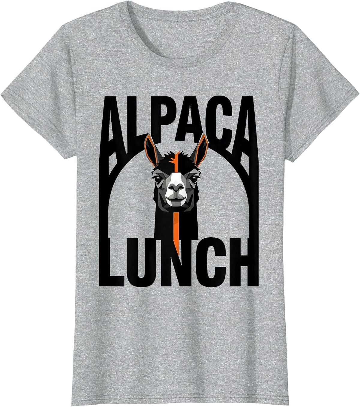 Alpaca Lunch Brutalist Graphic Funny Alpaca Lover Gift T-Shirt - Heather Grey
