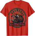 Men's Have A Guinea Pigmas Linocut Funny Guinea Pig Owner T-Shirt - Red
