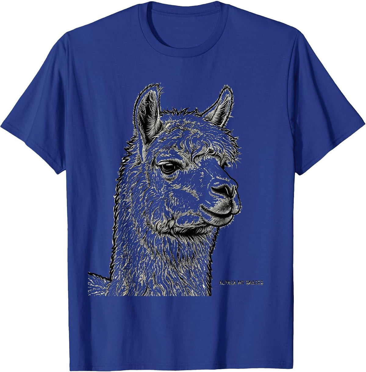 Alpaca My Snacks Funny Alpaca Lover Humor T-Shirt - Royal Blue
