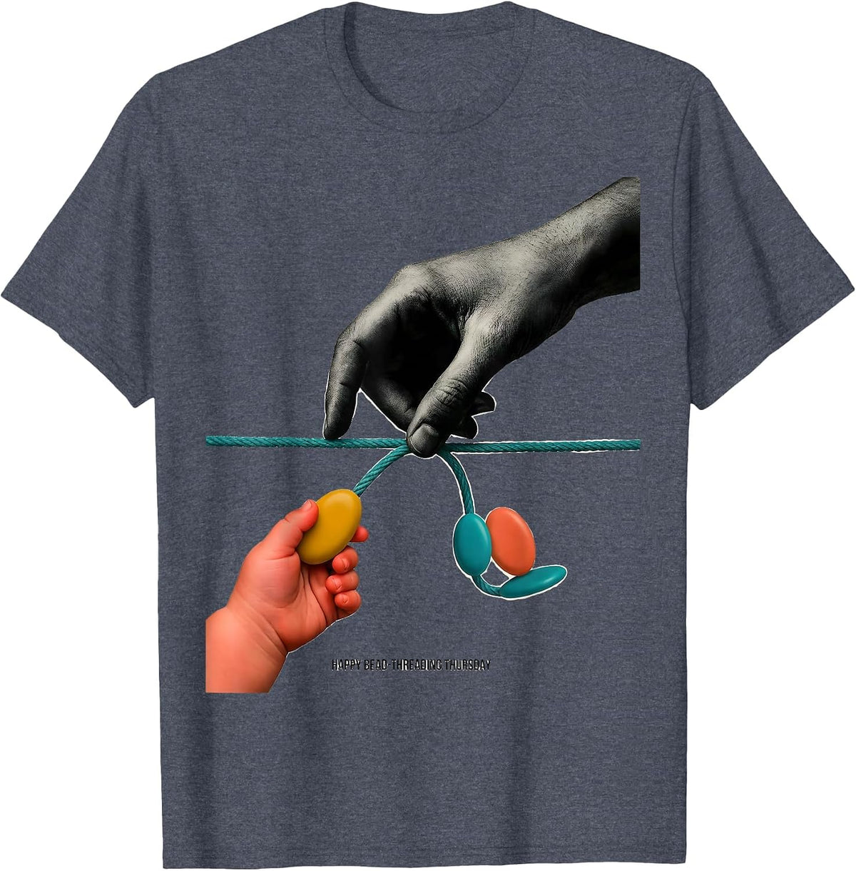 Happy Bead-Threading Thursday Occupational Therapy OT T-Shirt - Heather Blue