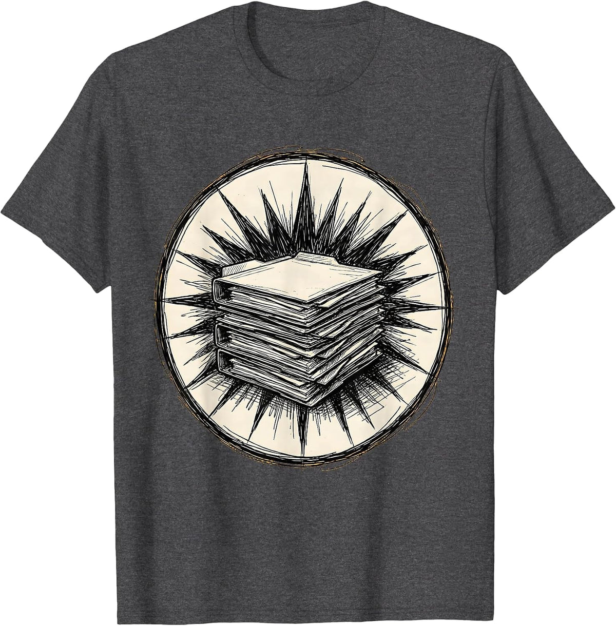 SPED Teacher IEP Folders Star Burst Graphic T-Shirt - Dark Heather Grey