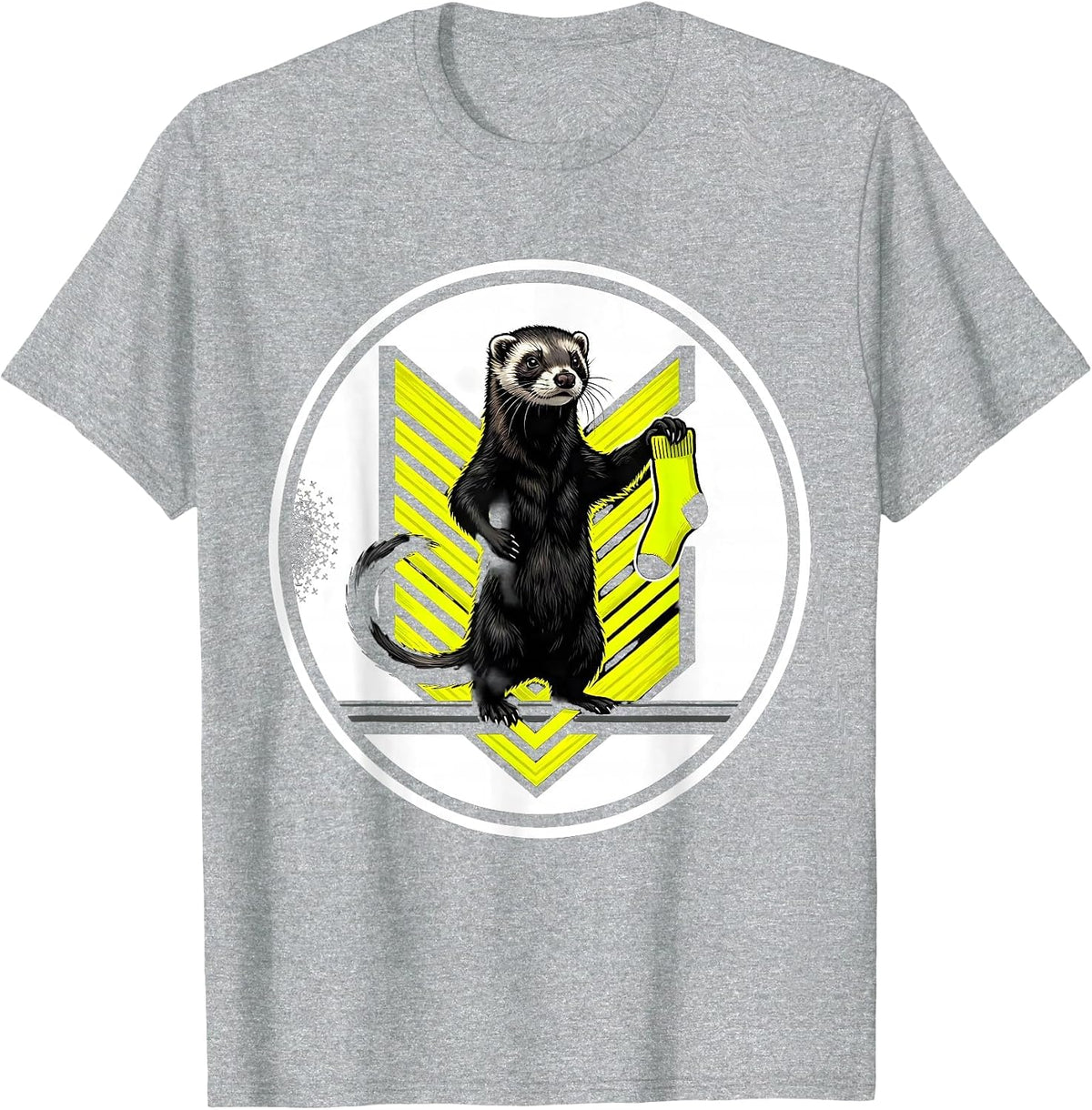 Men's Ferret Sealed Badge Funny Ferret Lover Gift T-Shirt - Heather Grey