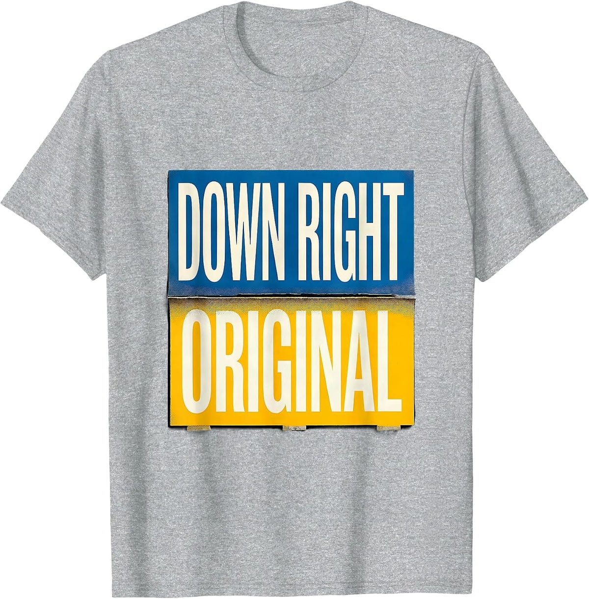 Men's Down Right Original Heartfelt Down Syndrome Awareness Family T-Shirt - Heather Grey