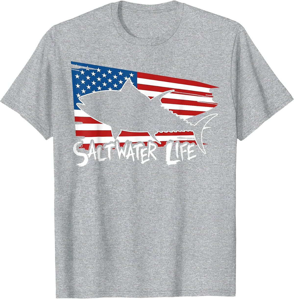 Saltwater Life T-Shirt - Fishing Shirts T-Shirt - Heather Grey