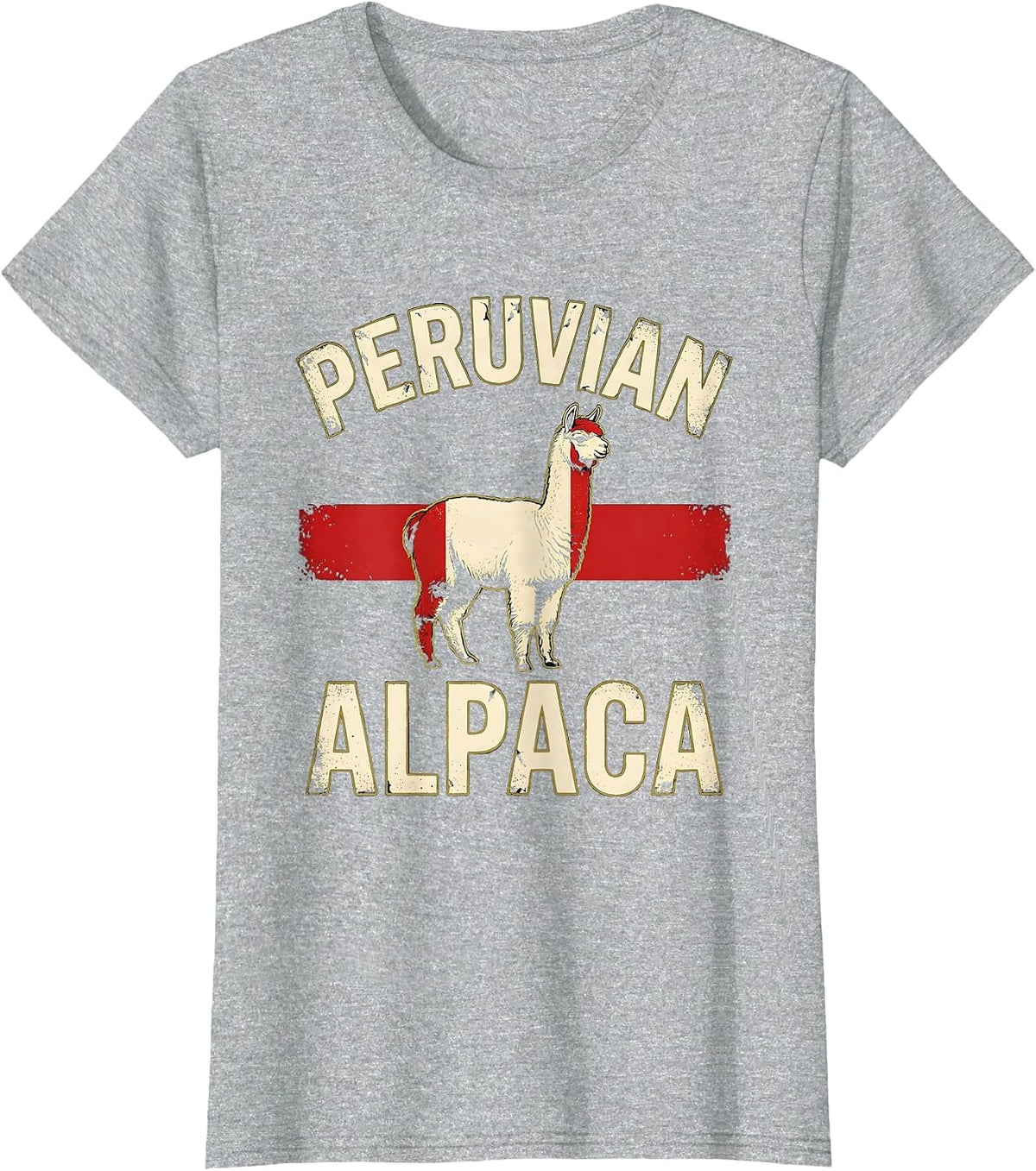 Peruvian Alpaca Heavy Condensed Athletic Peruvian Heritage T-Shirt - Heather Grey